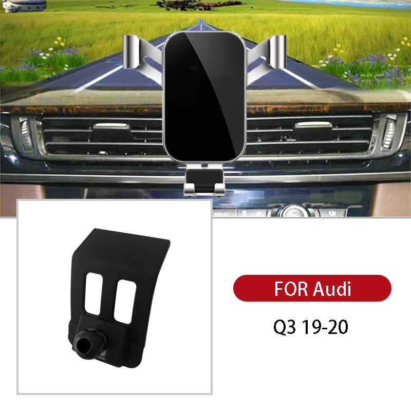 

Car Mobile Phone GPS Holder Car Dashboard Air Vent Stand Clip Mount Bracket For Smartphone For Audi Q3 17 18 19 Auto Stylish