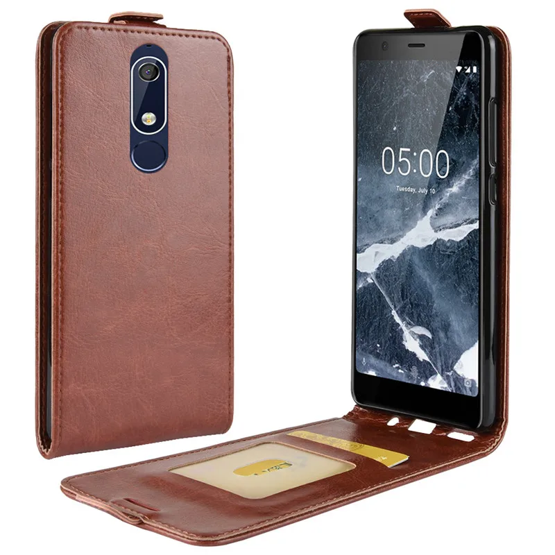 Чехол для Nokia 5 1 чехол Роскошный кожаный чехол-бумажник телефона TA-1061 TA-1075 A-1076 TA-1081