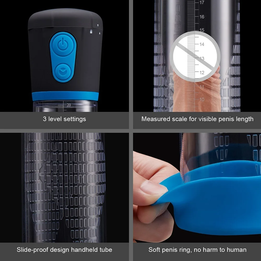 Электрический вакуумный насос для увеличения пениса мужской больше повышения