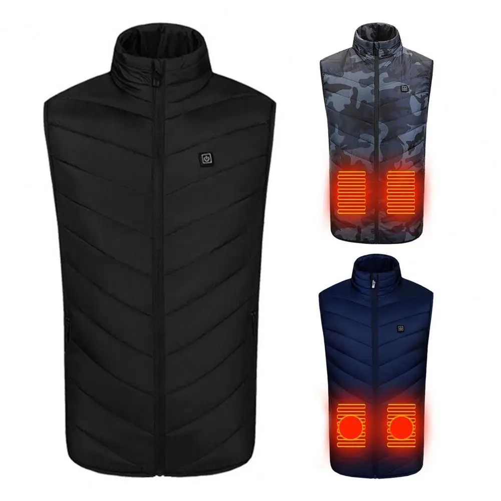 

Lightweight Winter Waistcoat Soft Vest Coat Warm 3D Cutting Thicken Warm Zipper Closure Winter Heating Jacket