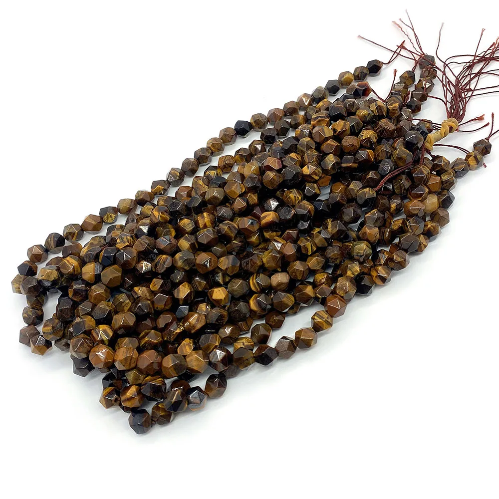 6/8/10 мм Натуральный камень желтый тигровый глаз Фасетированные рассыпчатые бусы Обереги Ювелирные изделия Изготовление украшений Браслет Ожерелье Серьги Аксессуары.