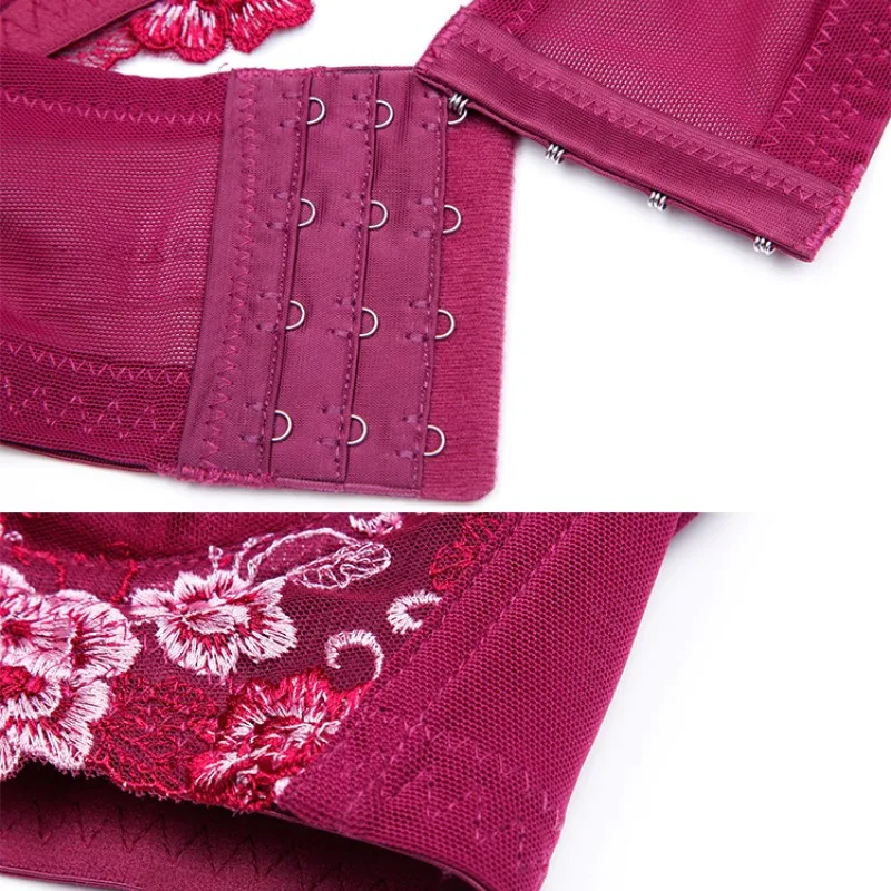 

Womens Minimizer Bra Full Cup Embrodiery Lingerie 34 36 38C 40D 42D 44D 46D 48 B C D Underwire Bra Intimates Underwear Brallete