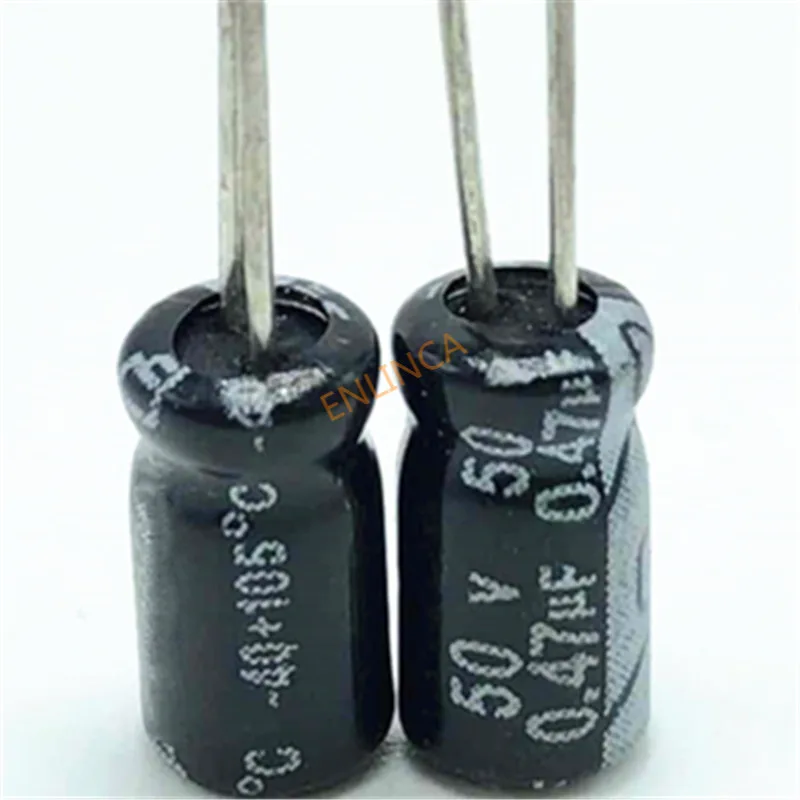 

120pcs/lot 50v 0.47uf aluminum electrolytic capacitor 0.47uf 50V 20%