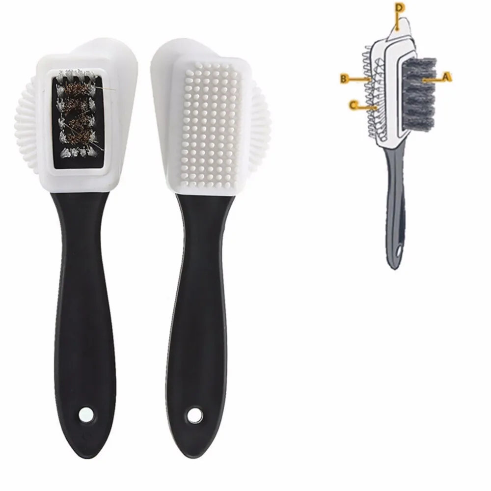 

3 Side Black S Shape Boot Shoes Cleaner Shoe Cleaning Brush Suede Nubuck