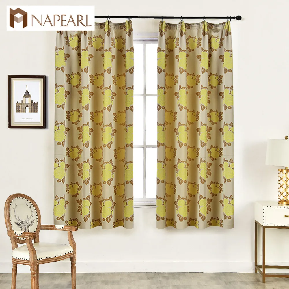 NAPEARL 1 шт. розовый жаккард Короткие шторы для спальни кухня украшение окон тип