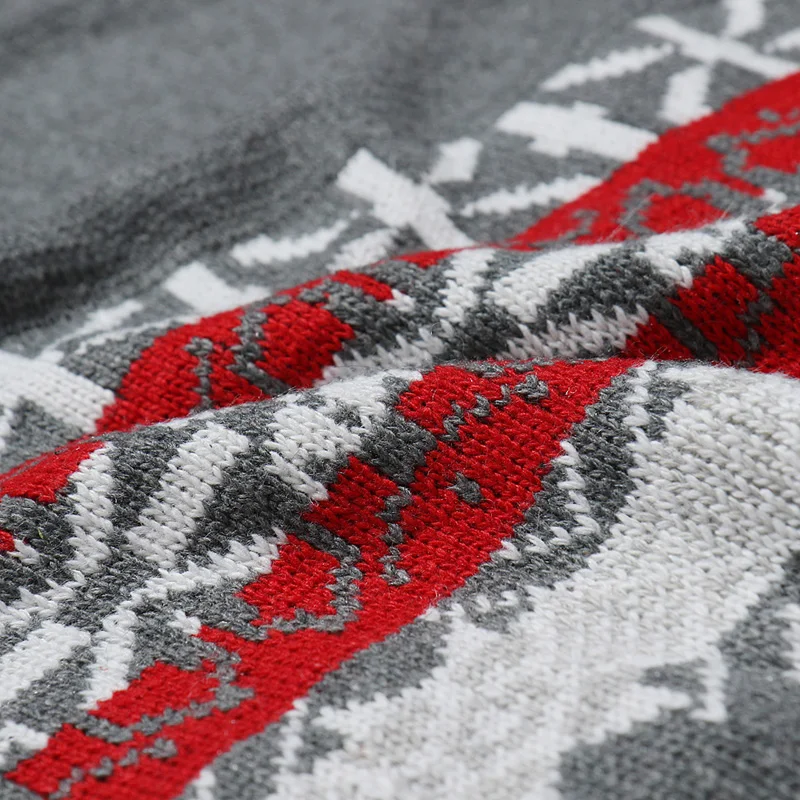 

2020 Men O-neck Pullover Christmans Autumn Winter Warm Patchwork Long Sleeve Spacious Soft Clothes Knitted Casual Male Sweater