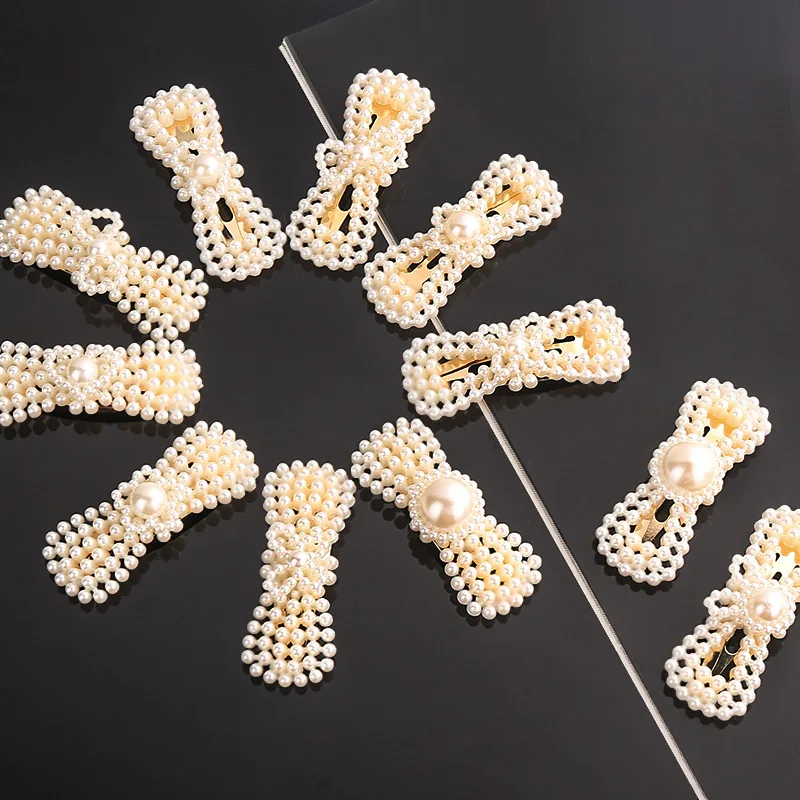Жемчуг зажим для волос женщин Элегантный дизайн заколки оснастки заколка