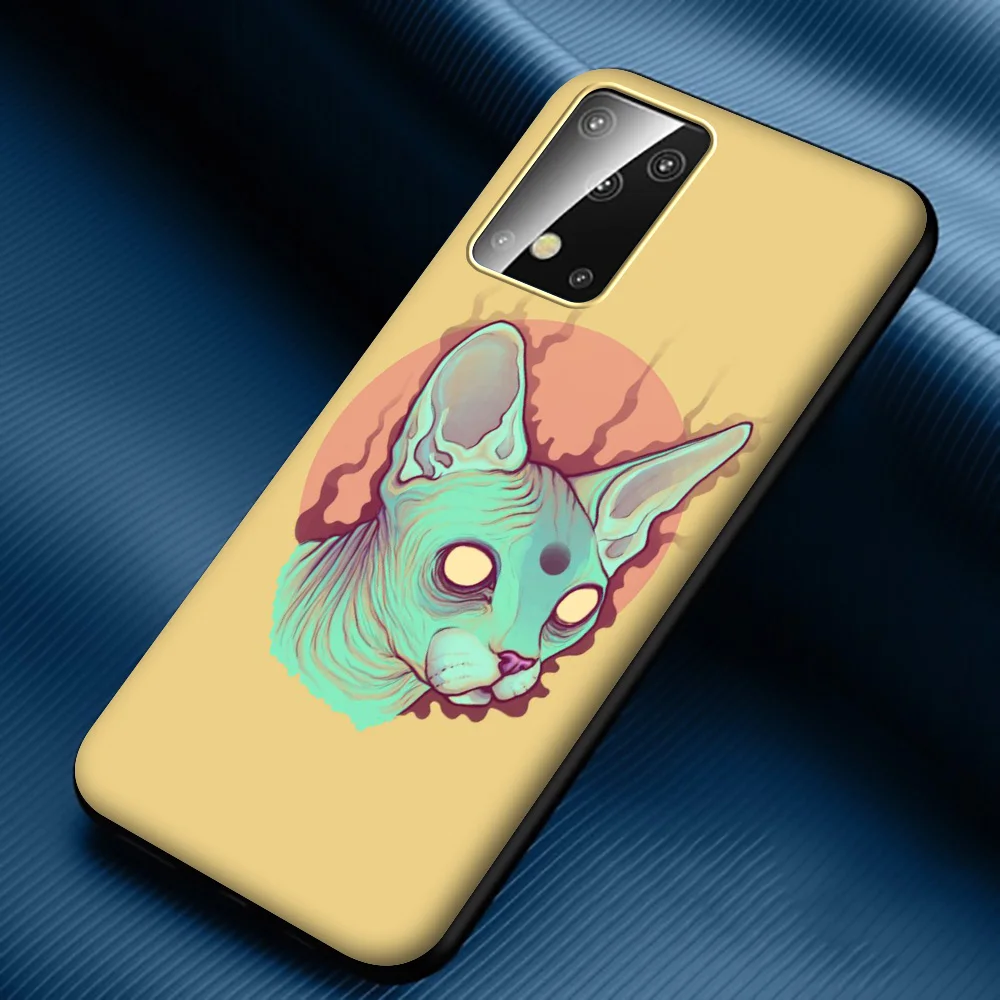 Мягкий чехол Lavaza с изображением Сфинкса и кота для Samsung Note A3 A5 A6 A7 A8 A9 A10s A20s A30s A40s A50s