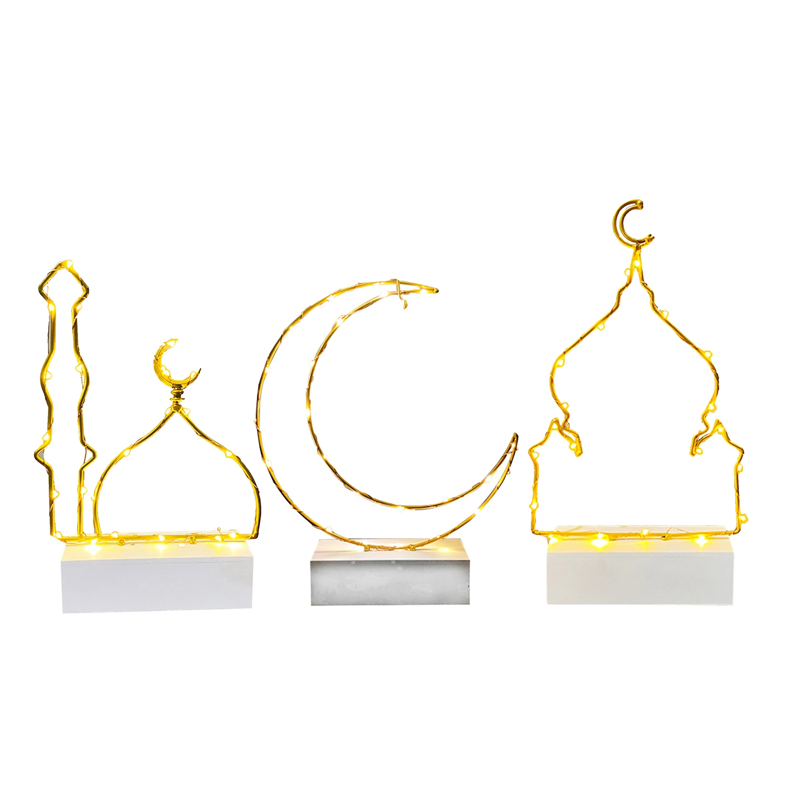 

Eid Mubarak Ramadan Iron LED Lights Muslim Islamic Party Decoration
