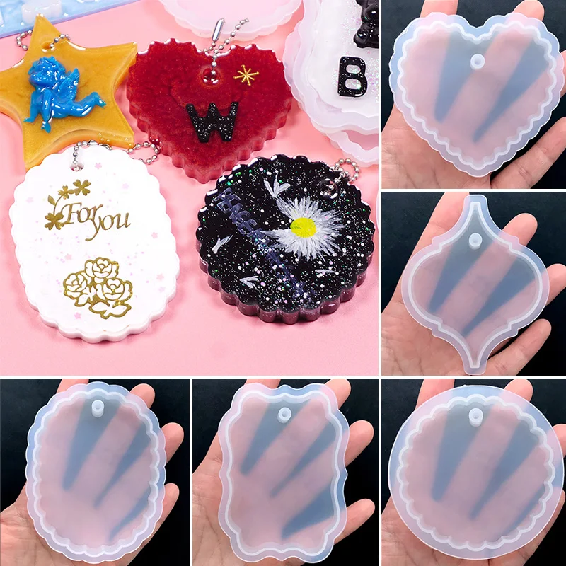 

Resin Tag Mold Assorted Resin Pendant Mold Epoxy Resin Silicone Mold UV Resin Flexible Mould Border Pressed Flower Mold