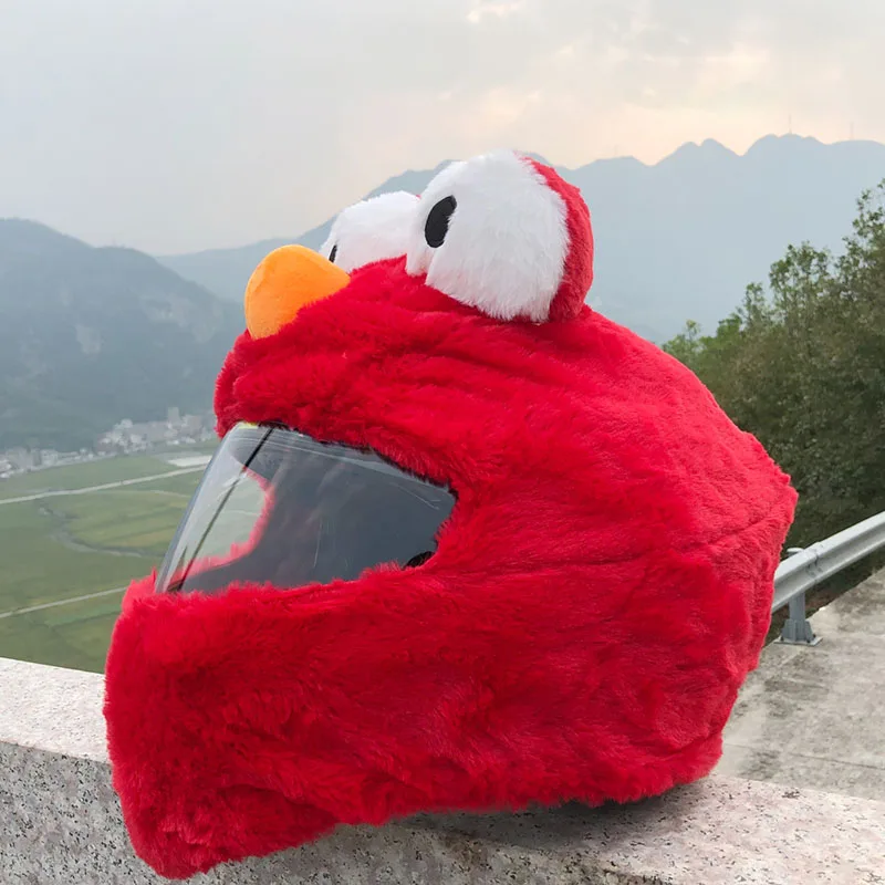 Чехол на шлем плюшевый головной убор кукла игрушка Большой Глаз мотоцикл плюс