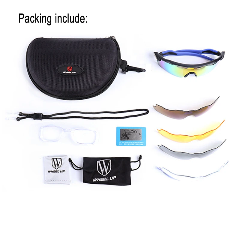 

Cycling Eyewear Glasses Polarized Bicycle Outdoor Riding Glasses for Myopia Men Women MTB Bike Windproof Goggles 5 Lens XA74Q