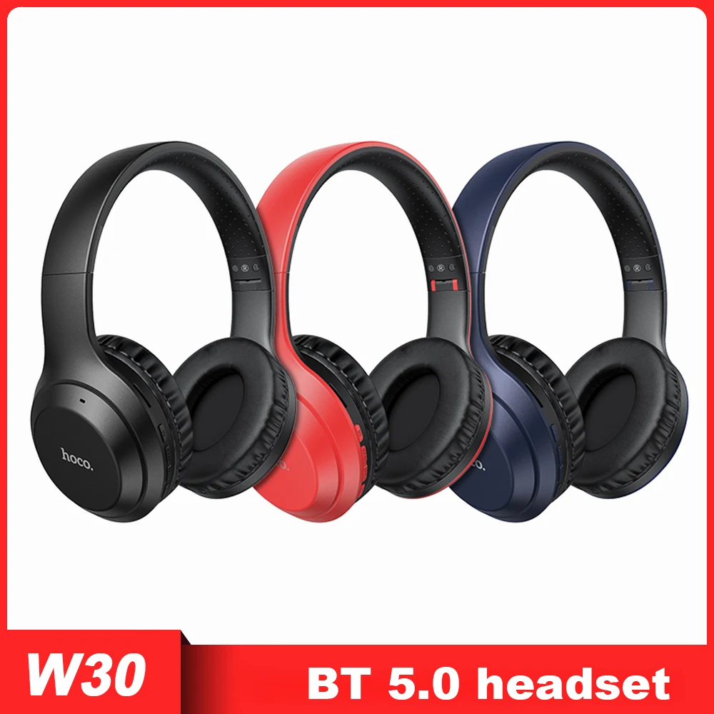 

Hoco Wireless 5.0 Headphones 3D Stereo Foldable Gaming Deep Bass Earphone With Microphone TF Card Noise Reduction Headset