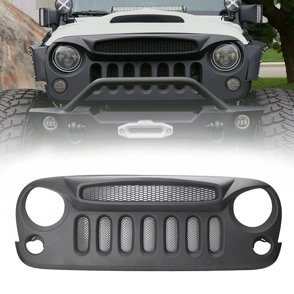 Для Jeep Wrangler JK 2007 2017 Передняя сетка решетка гриль Призрак Стиль автозапчасти