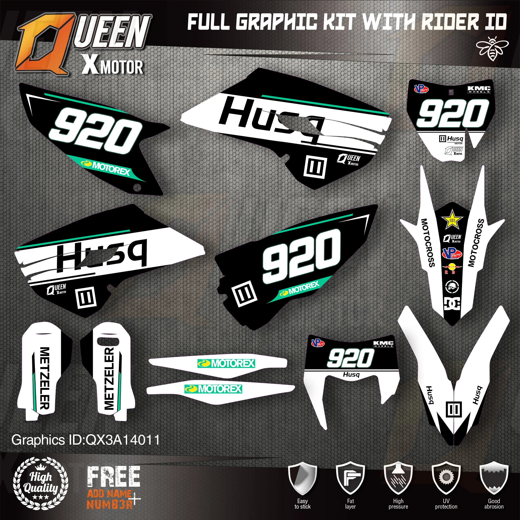 Оригинальные графические наклейки Queen X Team Набор наклеек s для Husqvarna наклейка 2014 15