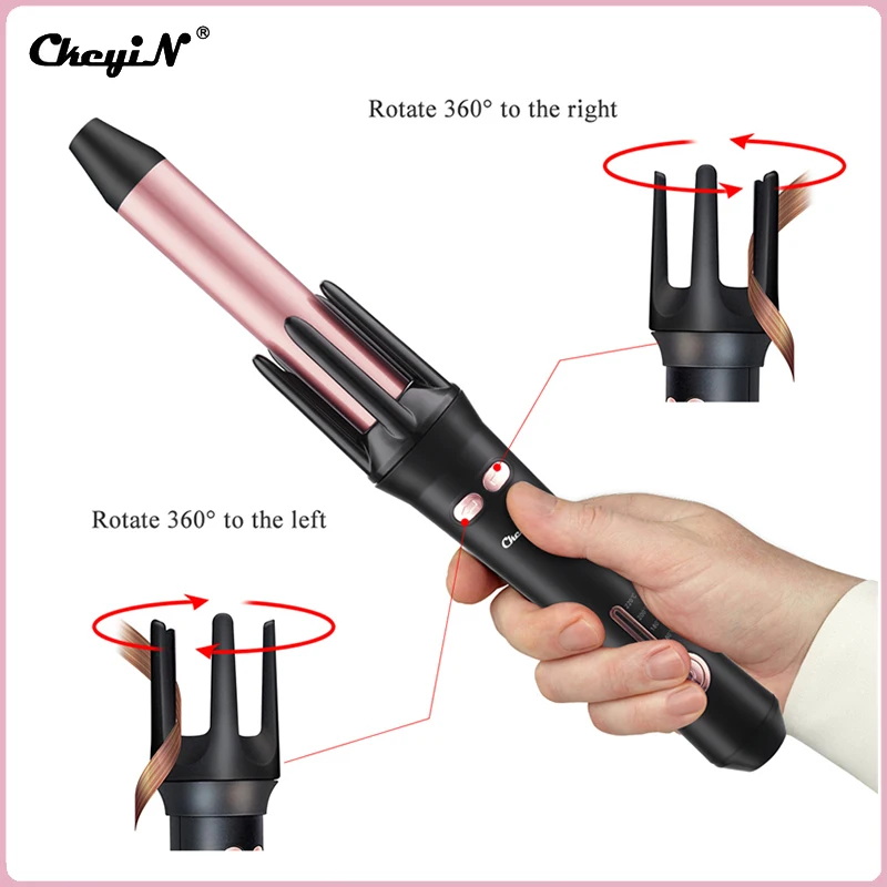 

CkeyiN Automatic Hair Curler Professional Auto Rotating Curling Iron Spin Curling Wand 26mm Spiral Waver Roller Styling Tool 50