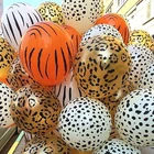 1 комплект, латексные воздушные шарики в виде животных, зеленые джунгли, вечерние воздушные шары из фольги для детского душа, праздничные вечерние игрушки для детей