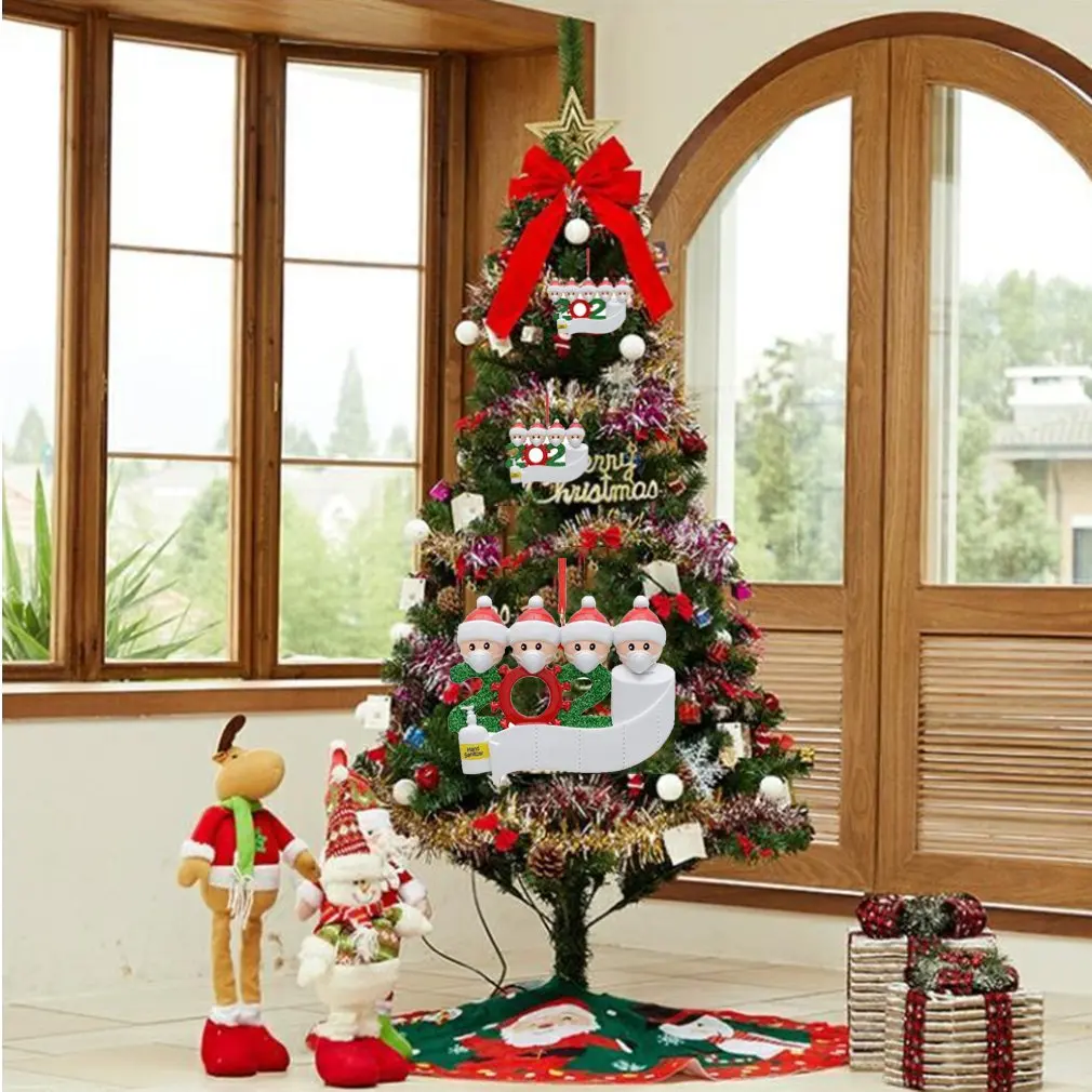

Diy Name Blessing Pvc Mask Snowman Christmas Tree Hanging Ornament Pendant Christmas Party Decoration Gift