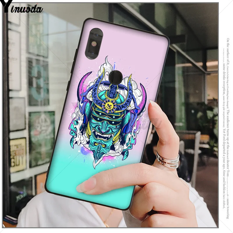 Yinuoda японская самурайская маска они Coque Shell чехол для телефона Xiao mi Red mi 5 5Plus 7 K20 Note5 6A mi 6 mi x2 mi x2S