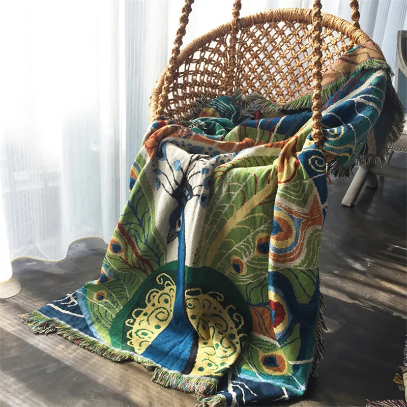 Плотный хлопковый гобелен LeRadore винтажная скатерть в американском стиле Тканое