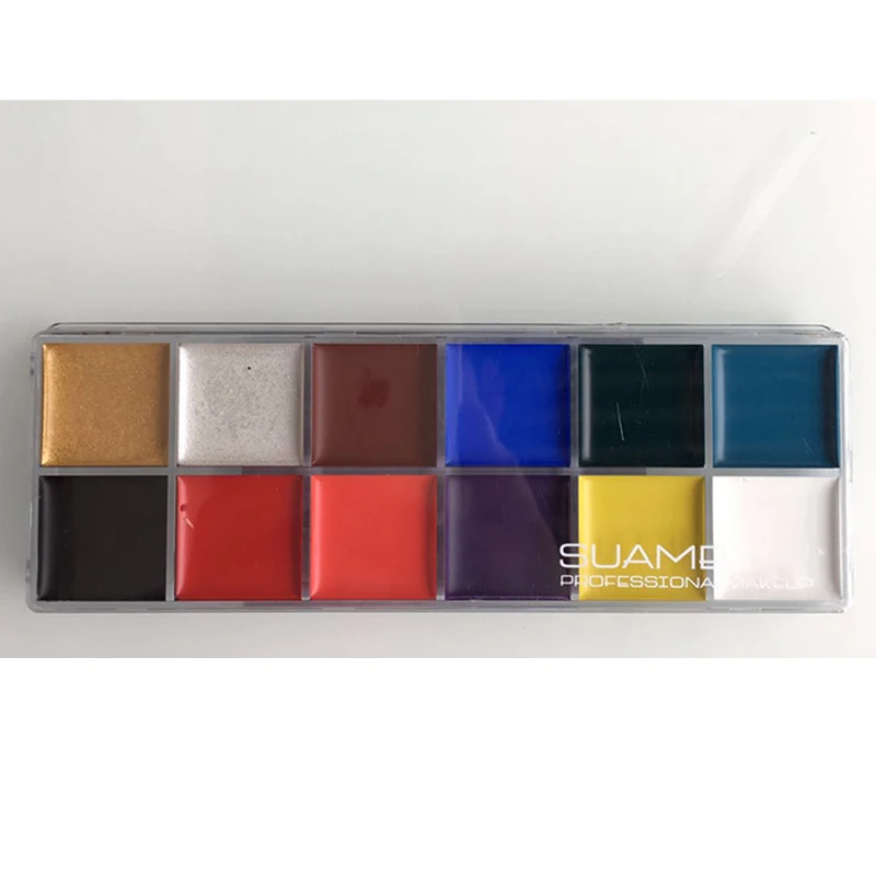 1 набор 12 цветов палитра краски для тела флеш-тату лица искусство масляная краска