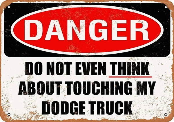 

Жестяной знак Don't Touch My Dodge, художественное настенное украшение,
