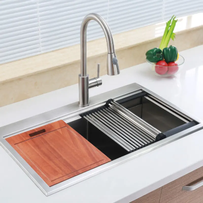 304 нержавеющая сталь чистый ручной двойной паз креативный 3 d Скрытая кухонная