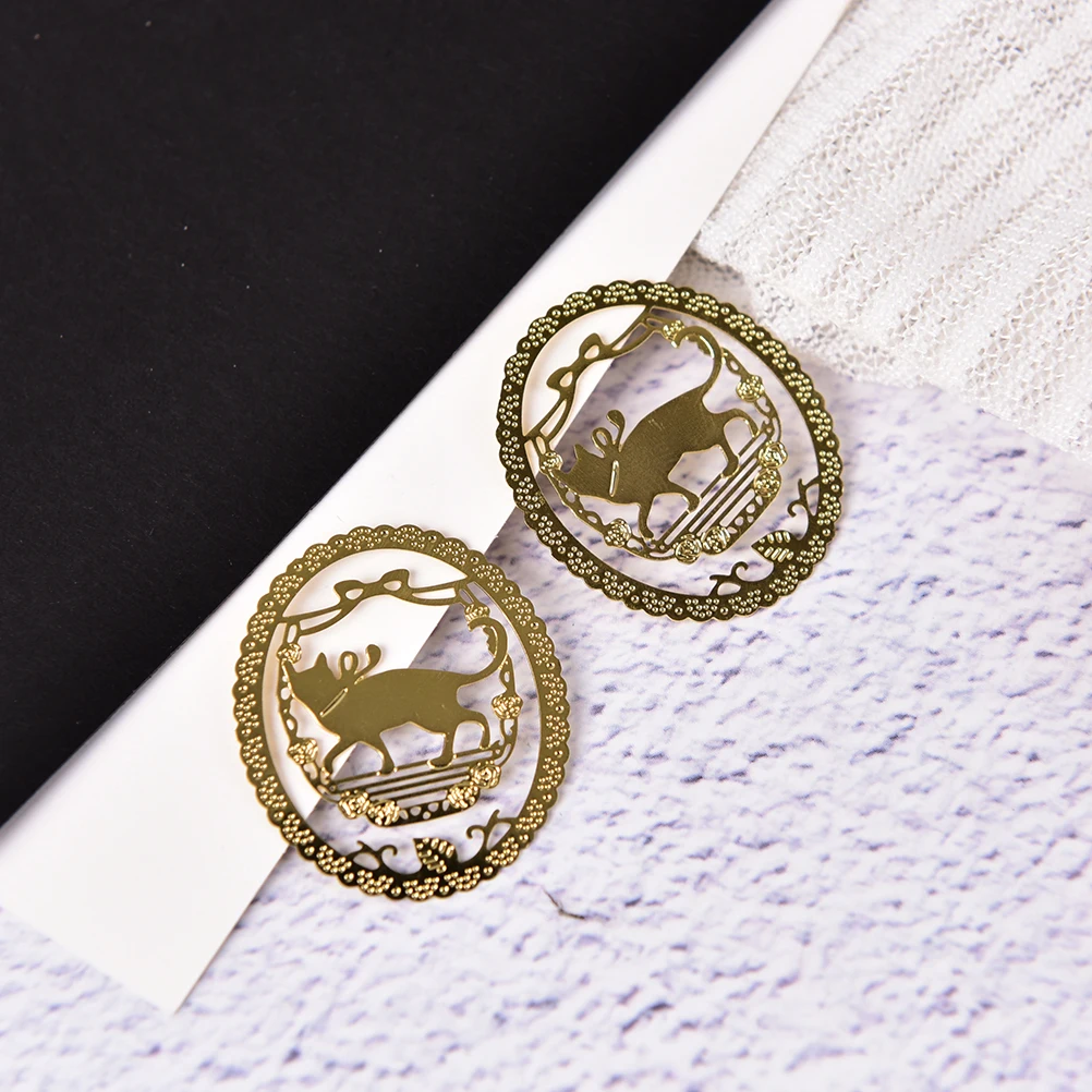 Милый кавайный котик перо бабочка закладки для книги лошадь клетка полые