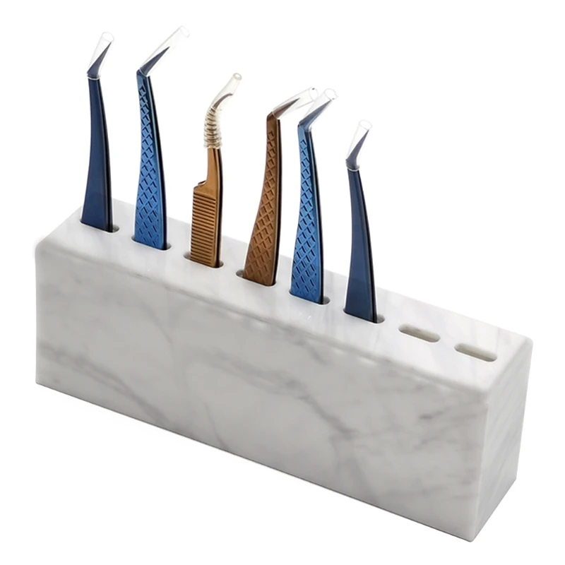

8 Holes Acrylic Eyelash Tweezers Storage Rack Eyelash Extension Tools Organizer C1FF