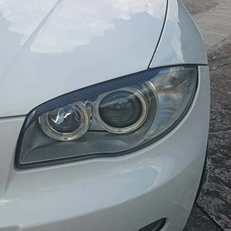 Углеродное волокно головной светильник для бровей Bmw E81 E82 E87 E88 128I 135I 2004 2005 2006 2007 2008