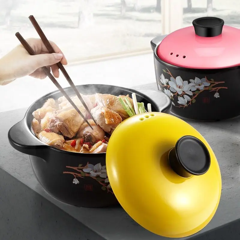 Керамическая кастрюля для супа молока газовая кухонная утварь керамическая