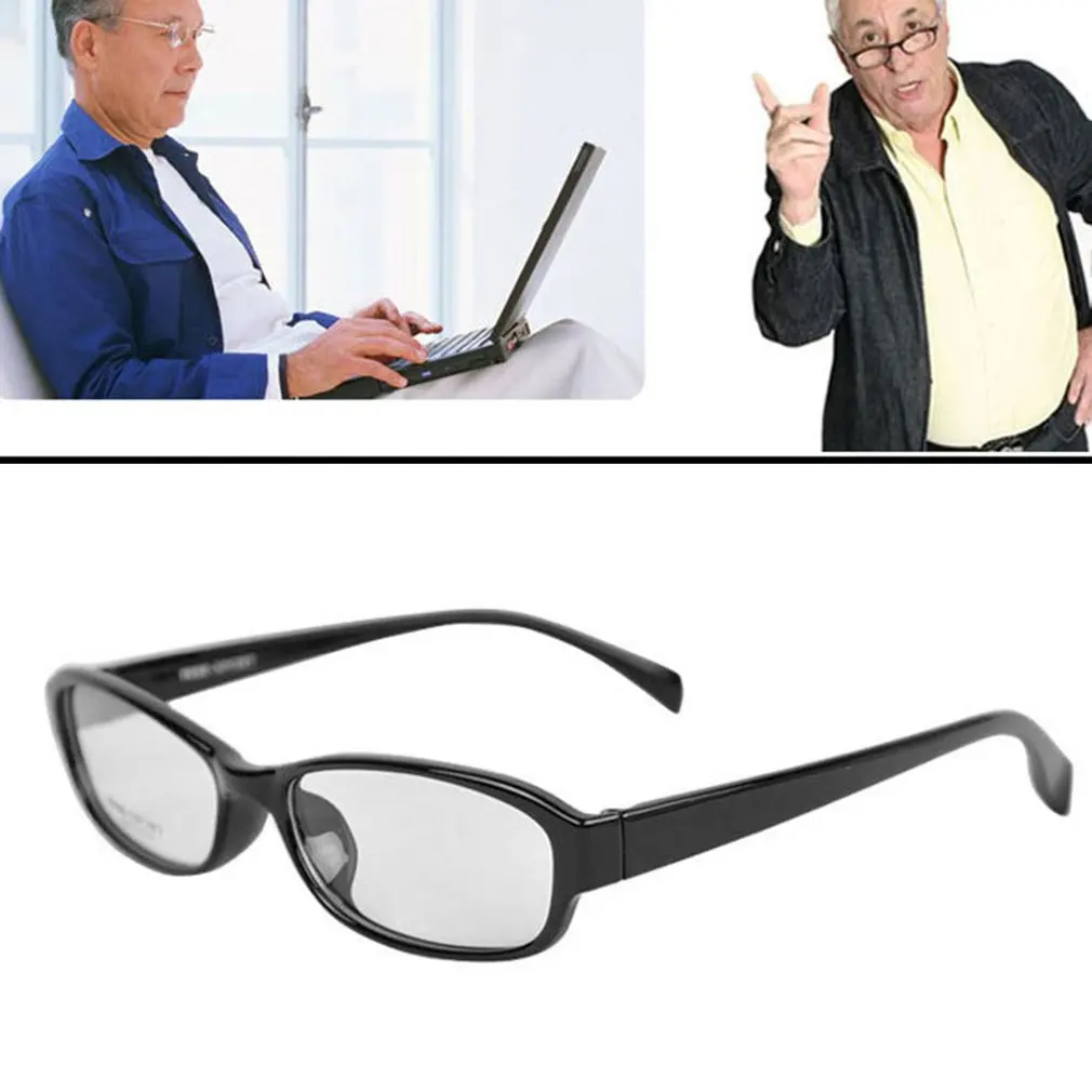 

Resin Magnifying Reading Glasses Presbyopic Eyewear Male Female Far sight Glasses Ultra Light Black with strength +100 to +400