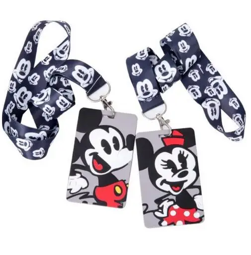 Новинка 30 шт. с Микки и Минни на шее ремешком для удостоверения личности автобуса