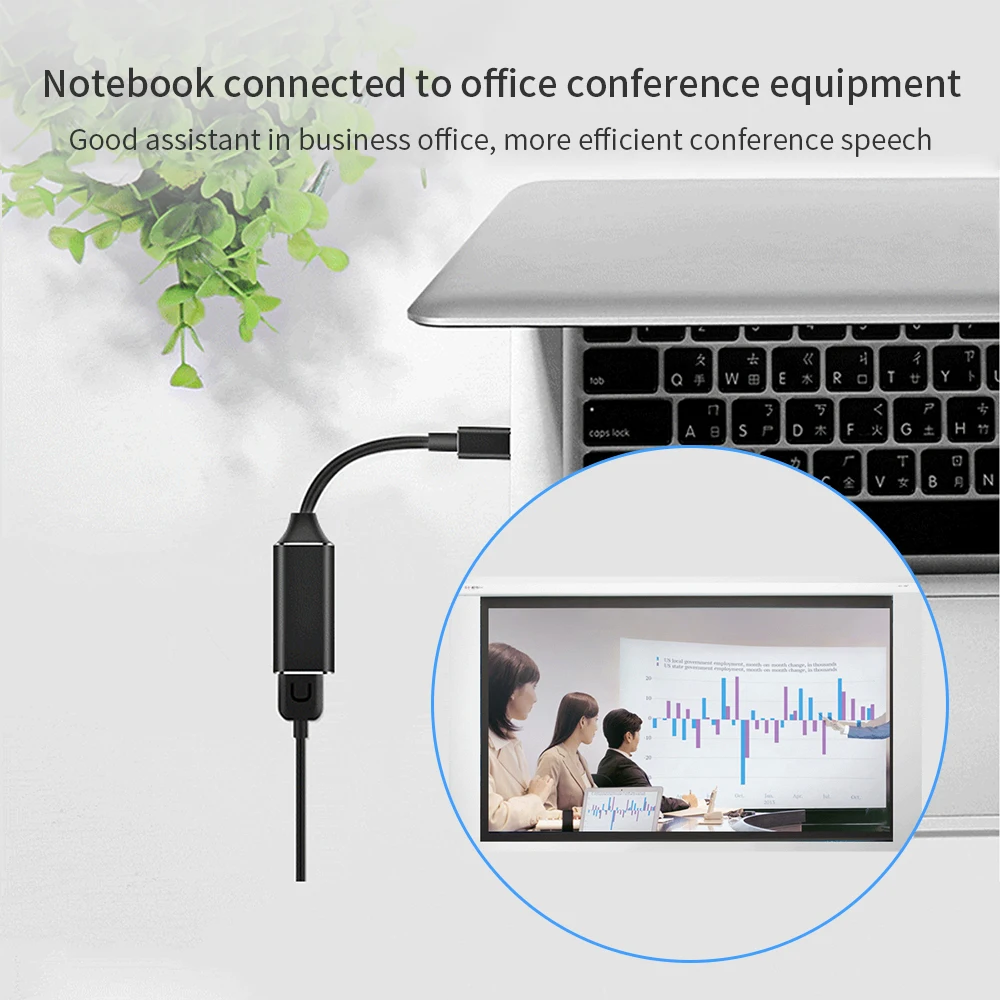 Кабель Переходник USB C на HDMI совместимый адаптер конвертер 4K 30 Гц Type кабель для IOS