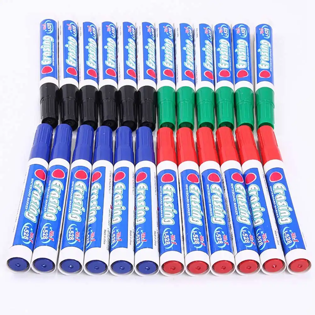 

10Pcs Erasable Whiteboard Markers Drawing Painting Pens School Office Stationery