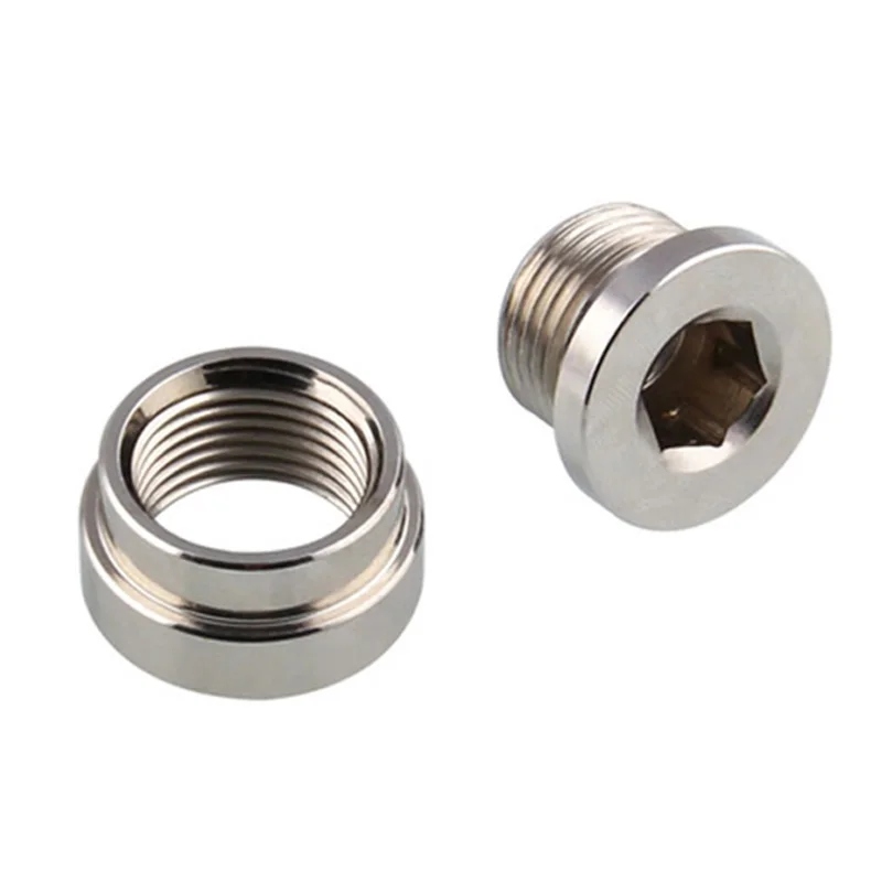 

Iron M18X1.5 O2 Oxygen Sensor Stepped Mounting Bung Plugs Oxygen Sensor Fittings Weld Bung