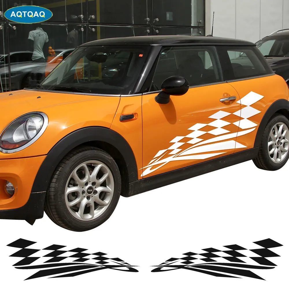 1 пара наклейки для боковой двери автомобиля виниловые аксессуары Стайлинг Mini