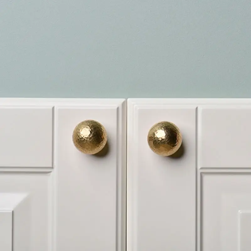 

Brass Round Cabinet Door Knobs Furniture Handles Cupboard Wardrobe Drawer Pulls