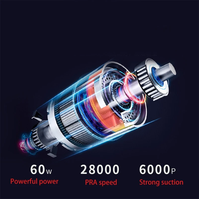 

6000Pa Cordless Vacuum Cleaner Handheld USB Rechargeable Wireless Car Vacuum Cleaner for Home Office SUV Car Cleaning