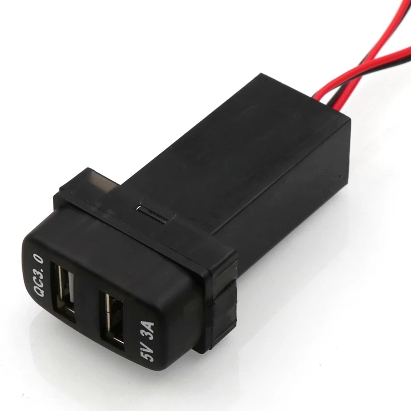 

Dual USB Charger Car DC12V QC3.0 +5V 3A USB Power Socket Adapter Quick Charge Adapter Use for Mitsubishi 36X20mm