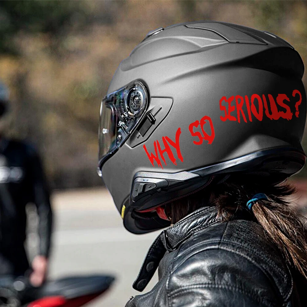 Reflective Motorcycle Helmet Stickers Joker Why So Serious Racing Tank Side Strip Fairing Decals for SHOEI AGV ARAI HJC LS2 | Автомобили и