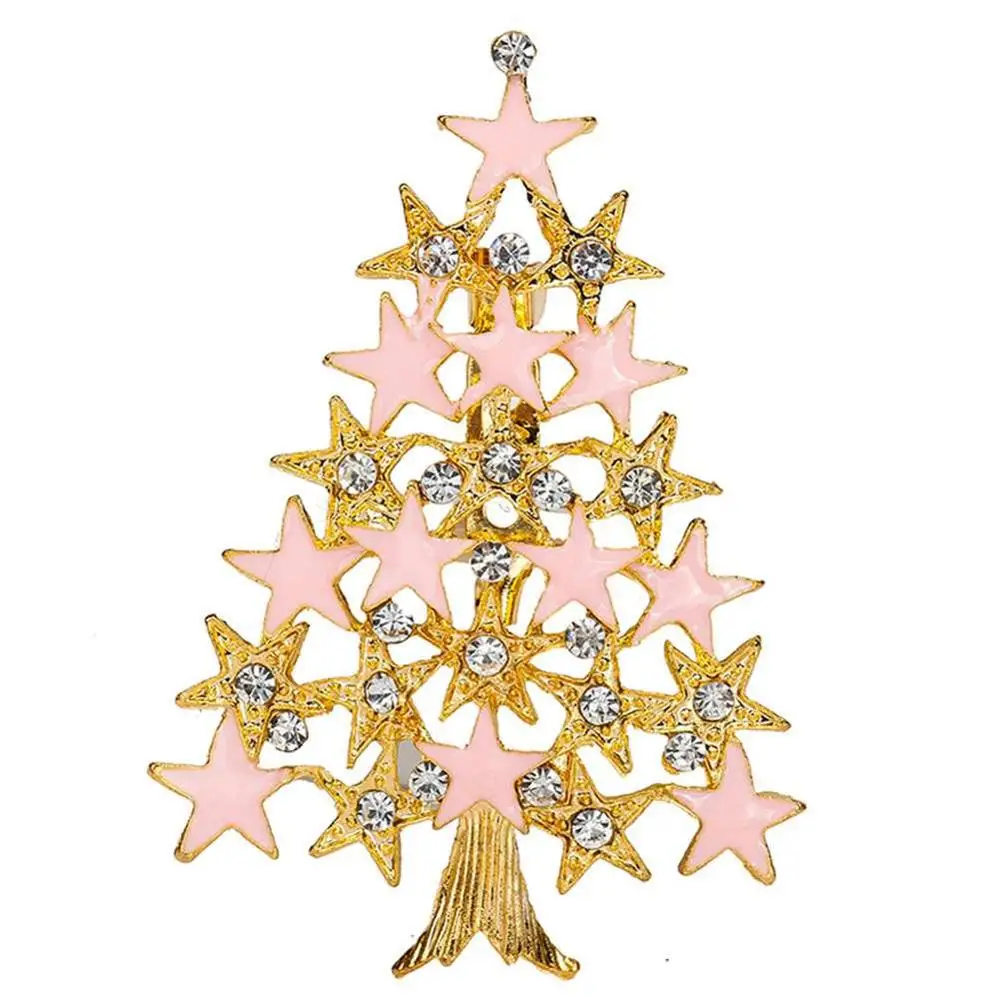 Christmas Tree Большой размер, брошь павлин, красочный кристалл, для женщин, Свадебная вечеринка, ювелирное изделие, подарок, павлин, брошь на булавке для платьев, пальто, ювелирное изделие - Окраска металла: Christmas Tree