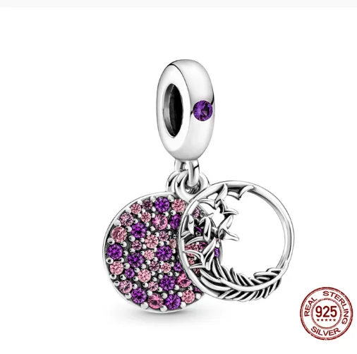 Лидер продаж браслет с подвесками в виде серебряных листьев украшенных