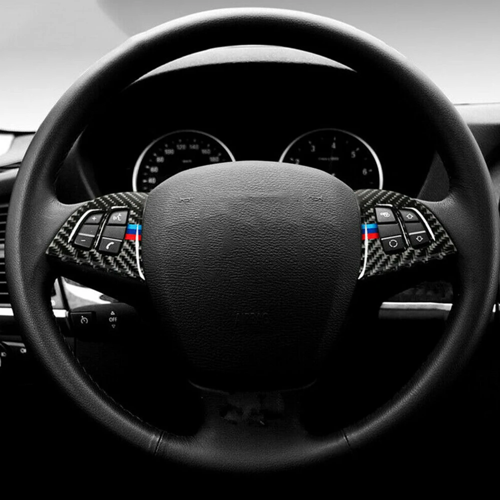 Наклейка на рулевое колесо для BMW X5 E70 08 13 углеродное волокно|Лепнина интерьера| |