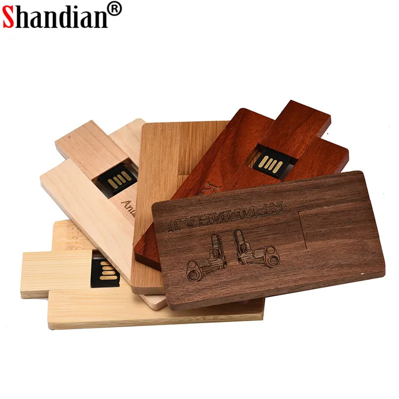 SHANGDIAN Carbonized bamboo Maple Деревянная Карта логотип 64 ГБ флеш-накопитель 4 8 16 32 Флешка USB 2 0