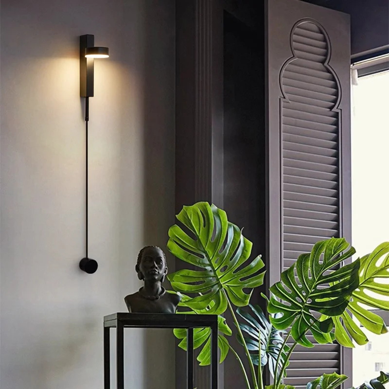

Wall Lamps Living Room Bedroom Bedside 16W 20W LED Sconce black white Lamp Aisle Lighting decoration lampara indoor wall lamp