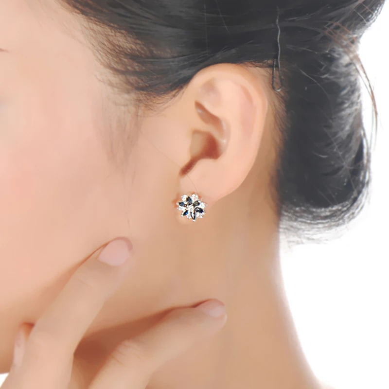 Горячая Распродажа сережки из серебра 925 пробы серьги гвоздики с натуральным