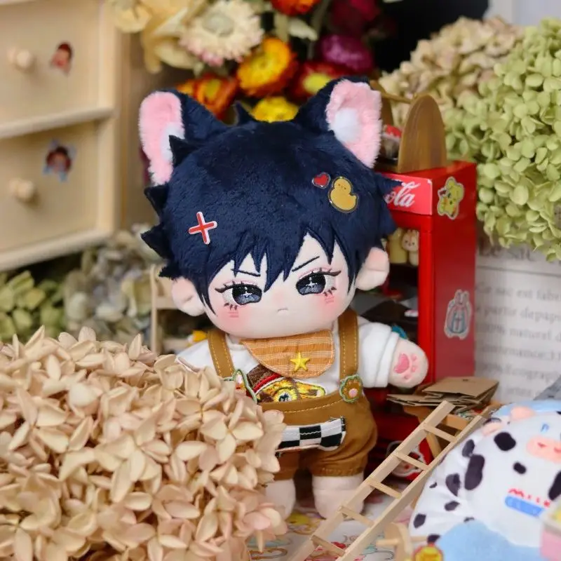 

Anime Jujutsu Kaisen Fushiguro Megumi Animal Ears 20cm Plush Stuffed Change Clothes Doll Toy Body Cute Dolls Fan Xmas Gift