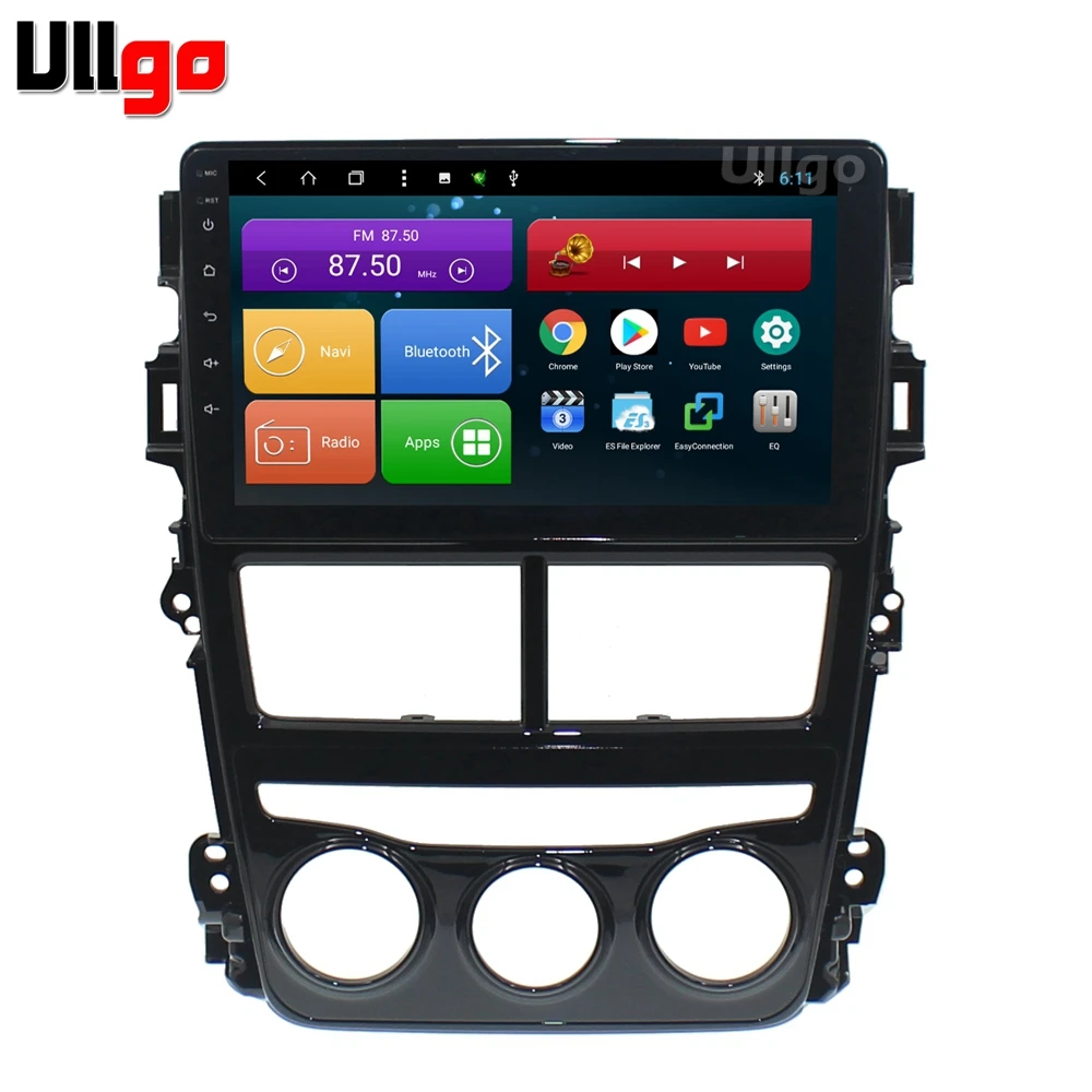 Android автомобильный DVD GPS для Toyota Vios Yaris 2018 Авторадио Головной блок мультимедийный