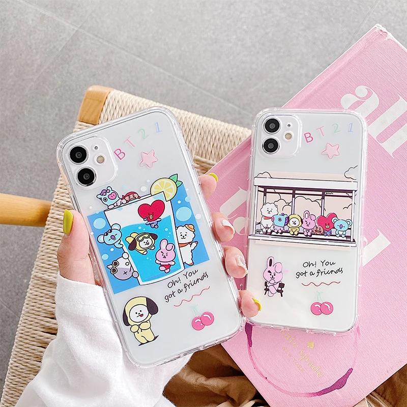 

Cartoon Cute Phone Case For Samsung A7 2018 A10 A20 A21S A30 A50 A70 A51 A71 J7 Silicone TPU Transparent Soft Back Cover Coque